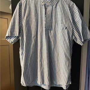 Blue gingham Checkered Men's Shirt